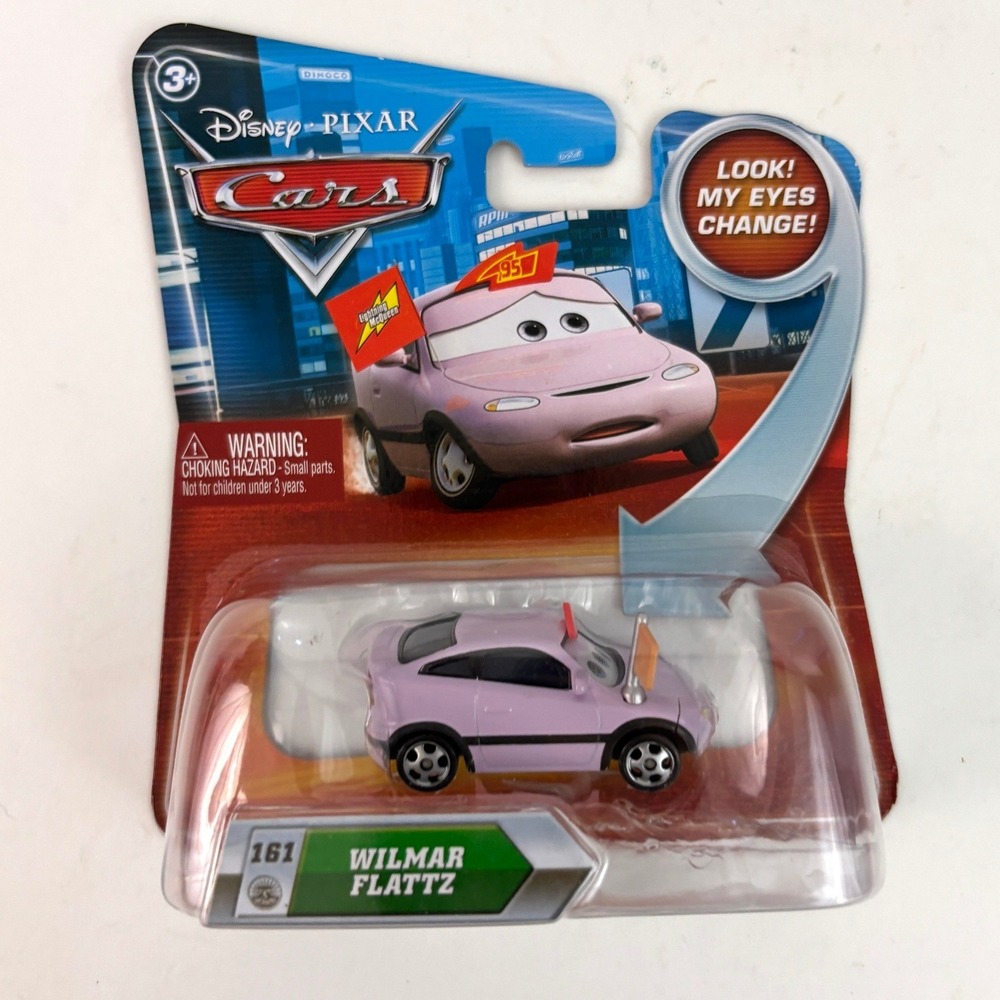 2010 Disney Pixar Cars Wilmar Flattz #161 Eyes Change V1618 Mattel Sealed